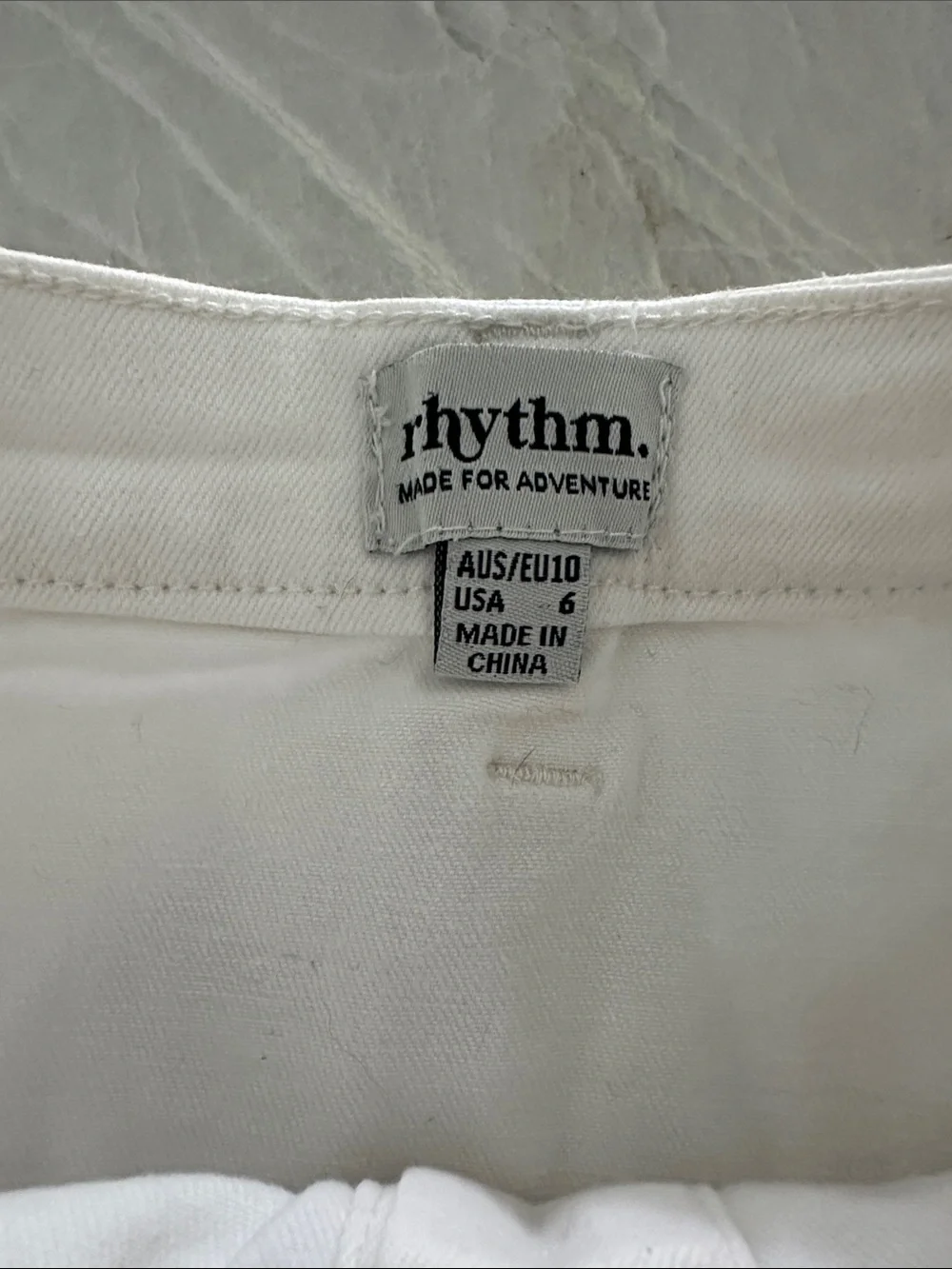 Rhythm. White Button-Front Mini Skirt